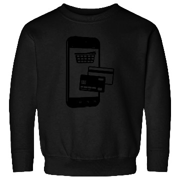 Discover Phone with shopping cart Sweatshirts