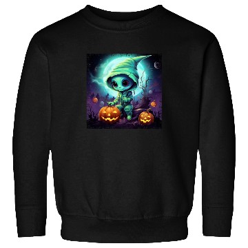 Discover Alien Halloween: Green Extraterrestrial with Sweatshirts