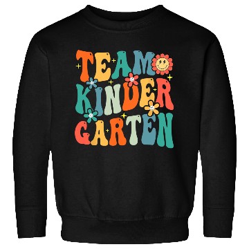 Discover Team Kindergarten Teacher Student Groovy Back To Sweatshirts