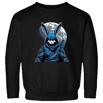 Discover Moonshadow Rabbit Ninja: Lunar Elegance Unleashed Sweatshirts