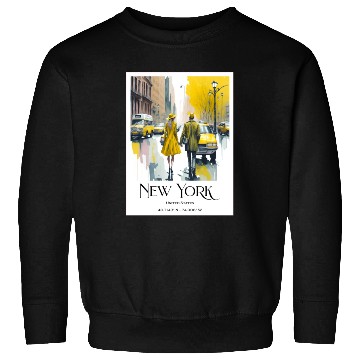 Discover Watercolor painting loving couple in New York City Sweatshirts