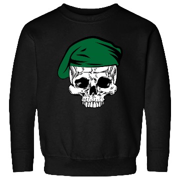 Discover Skeleton skull green beret Sweatshirts