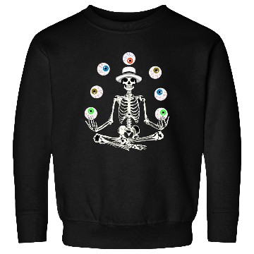 Discover Skeleton Juggling Eyeballs Sweatshirts