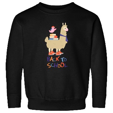 Discover Cute Bird And Playful Lama Back To School Sweatshirts