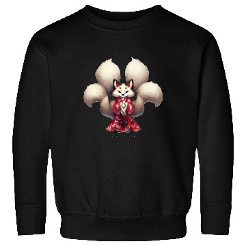 Discover Kai the Kitsune Fox Spirit Yokai Anime Spirit Sweatshirts