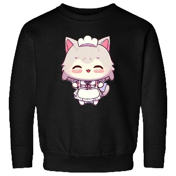Discover Yuki Kawaii Cat Maid Anime Manga Sweatshirts