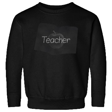 Discover Teacher with Apple on Chalkboard Sweatshirts