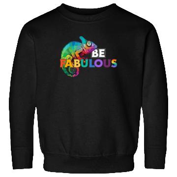 Discover Be fabulous! with rainbow colored chameleon Sweatshirts