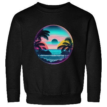 Discover Palm Trees and Ocean Breeze with a serene beach Sweatshirts