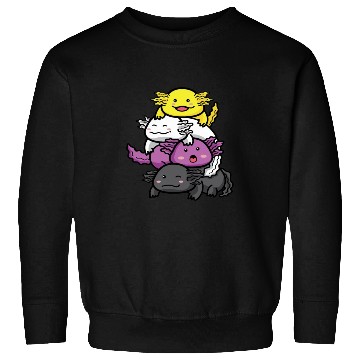 Discover Axolotl Nonbinary Flag Kawaii Sweatshirts