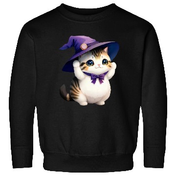 Discover Cute Watercolor Witch Cat Sweatshirts