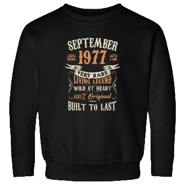 Discover September 1977 Birthday Surprise Sweatshirts