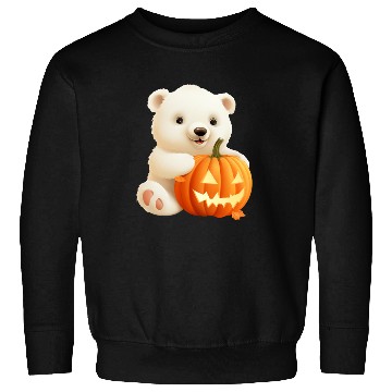 Discover Halloween Polar Bear with Pumpkin Sweatshirts