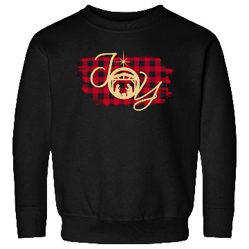 Discover Joy In A Ger Nativity Jesus Birth Buffalo Plaid Sweatshirts