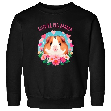 Discover Guinea pig Mama Flowers and Hearts Sweatshirts