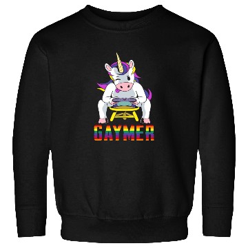 Discover LGBTQ Gaymer Gamer Gay Rainbow Unicorn Sweatshirts