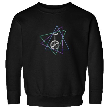 Discover Geometric Unicycle Art Sweatshirts