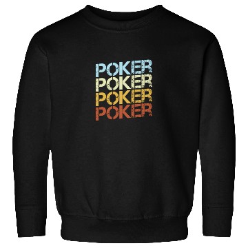 Discover Retro Poker Typography Sweatshirts