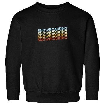 Discover Retro Snowboarding Typography Sweatshirts