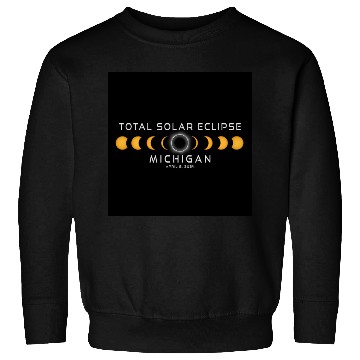 Discover Michigan 2024 Eclipse Cool Souvenir April 8 Sweatshirts