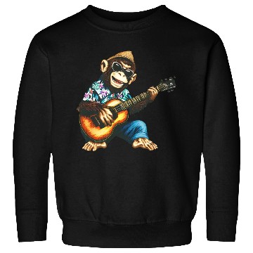 Discover Aloha monkey with guitar Sweatshirts