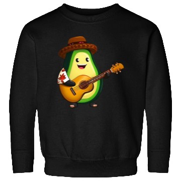 Discover Tropical avocado with guitar Sweatshirts