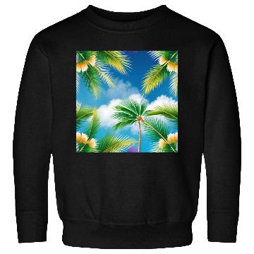 Discover Tropical Whispering Palm Trees Sweatshirts