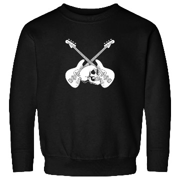 Discover Bass Guitar Bassist Skull Sweatshirts