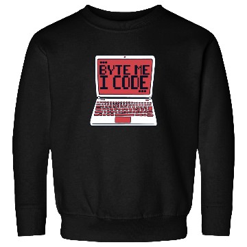 Discover Byte Me I Code Coder Engineer Full Stack Software Sweatshirts
