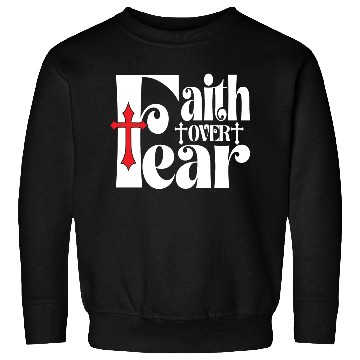 Discover Faith Over Fear Love Jesus Christian Christmas Sweatshirts