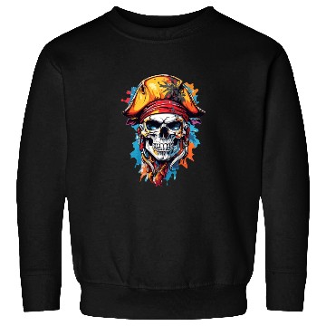 Discover Skeletal Swashbuckler: Pirate Pride Sweatshirts