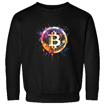 Discover Bitcoin crypto colorful logo Sweatshirts