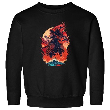 Discover Samurai Boy in Flames Sweatshirts