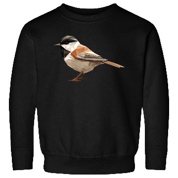 Discover Chickadee Bird Low Poly Sweatshirts