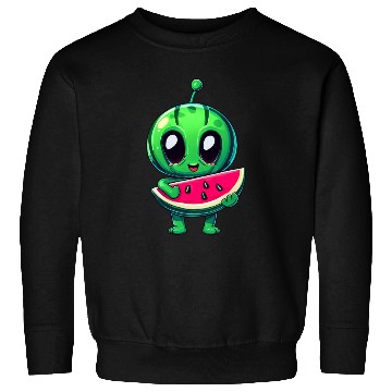 Discover Green Alien meets Juicy Watermelon Sweatshirts