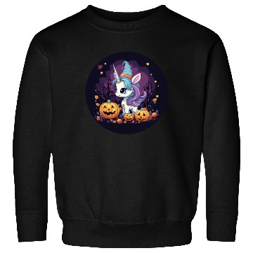 Discover Halloween Unicorn: Midnight Sunset & Witch's Hat Sweatshirts