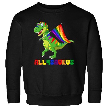 Discover Rainbow Ally Saurus Embracing Diversity Sweatshirts