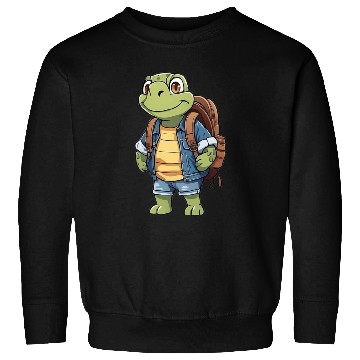Discover Turtle Wearing Backpack Sweatshirts