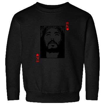 Discover Jesus Is King Jesus King Of Hearts Card Christian Sweatshirts