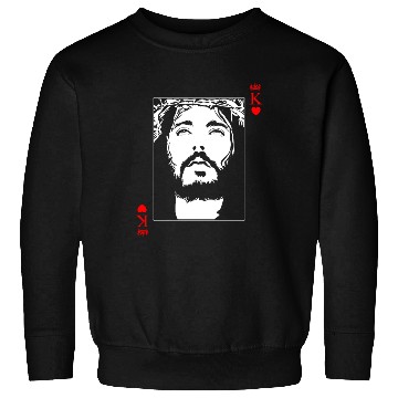 Discover Jesus Is King Jesus King Of Hearts Card Christian Sweatshirts