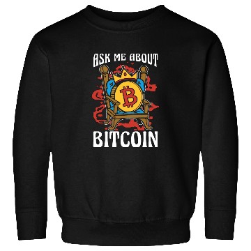Discover Cryptocurrency Ask Me About Bitcoin Stock Market Sweatshirts