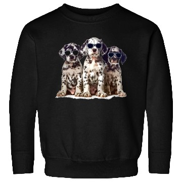 Discover Dalmatian with Glasses Funny Dog Lover Design Sweatshirts