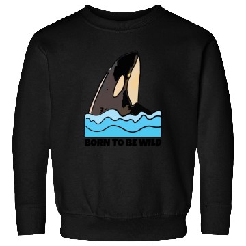 Discover Born to Be Wild: Playful Orca Design Sweatshirts
