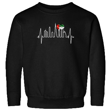 Discover Dubai Skyline Heartbeat Burj Khalifa Love UAE Flag Sweatshirts