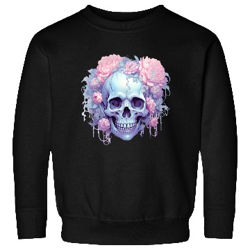Discover Pastel Goth Floral Skull Sweatshirts
