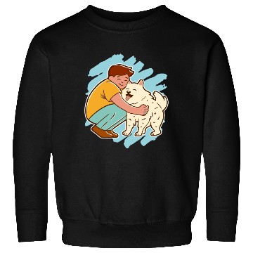 Discover Dog and Boy Happy Friends Sweatshirts