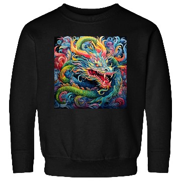 Discover dragon pattern circle pentel color 6 Sweatshirts