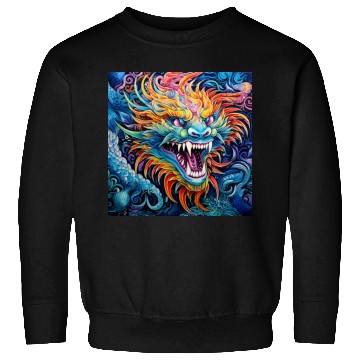 Discover dragon pattern circle pentel color 7 Sweatshirts
