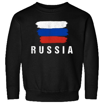 Discover Painted Russia Flag Russian Flag Fan Sweatshirts