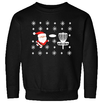 Discover Santa Claus Playing Disc Golf Ugly Christmas T Shi Sweatshirts